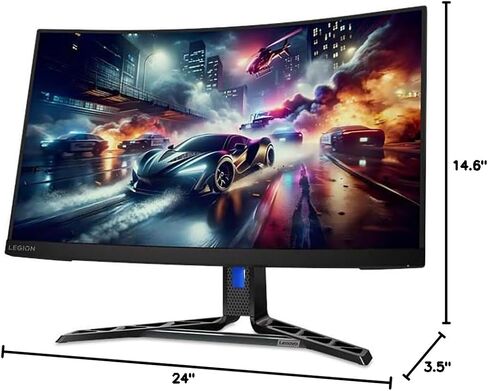 Lenovo Legion R27qc-30 شاشة LED منحنية للألعاب 27 بوصة Class WQHD - 16:9 - أسود Raven in Kuwait