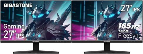 شاشة جيجاستون 27 بوصة IPS، 2 حزمة، 100 هرتز FHD 1920 × 1080، MPRT 1 مللي ثانية، مكبرات صوت مدمجة، حامل VESA، حامل قابل للتعديل، اتصال USB-C/HDMI/منفذ العرض، شحن من النوع C إلى iPhone in Kuwait