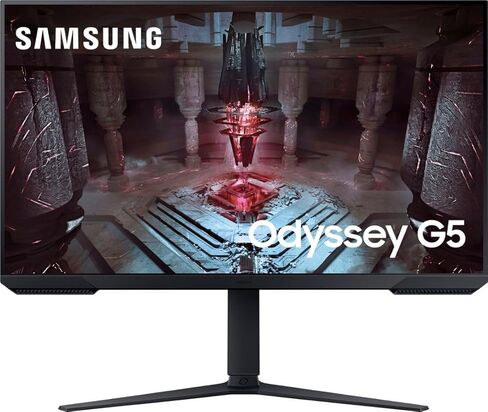 Samsung Odyssey G51C 32" LED QHD FreeSync Premium Gaming Monitor with HDR10, Black, 165Hz Refresh Rate, 1ms Response Time, 2560 x 1440, DisplayPort, HDMI, DealExpress Accessories in Kuwait