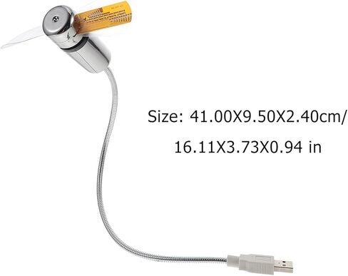 مروحة USB LED على مدار الساعة مروحة كمبيوتر USB صغيرة مع عرض درجة الحرارة للسفر في المنزل والمكتب in Kuwait