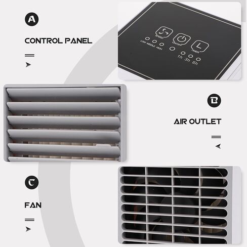 USB Mini Portable Cooling Fan Air Conditioner for Desktop Personal Use, Plastic Compact Air Cooler for Home Office Bedroom in Kuwait