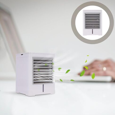 USB Mini Portable Cooling Fan Air Conditioner for Desktop Personal Use, Plastic Compact Air Cooler for Home Office Bedroom in Kuwait