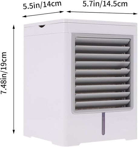 USB Mini Portable Cooling Fan Air Conditioner for Desktop Personal Use, Plastic Compact Air Cooler for Home Office Bedroom in Kuwait