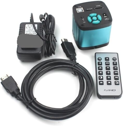 مجموعة ملحقات المجهر 48 ميجابكسل 4K USB كاميرا فيديو رقمية مجهر صناعية أحادية HD 180X تكبير عدسة C-Mount شرائح المجهر، كاميرا B فقط in Kuwait