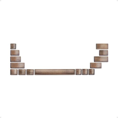 Black Walnut Wood Keycaps, Wooden Keycap for Mechanical Keyboard, OEM Profile, Artisan Key Caps Set, MX-Style Compatible, Single Keys & Complete Sets (R1 2.75U (1-Key)) in Kuwait