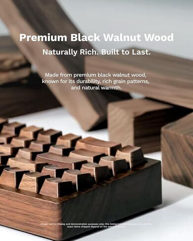 Black Walnut Wood Keycaps, Wooden Keycap for Mechanical Keyboard, OEM Profile, Artisan Key Caps Set, MX-Style Compatible, Single Keys & Complete Sets (R1 2.75U (1-Key)) in Saudi Arabia