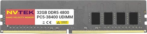 32GB 1X32GB DDR5 4800MHz PC5-38400 2Rx8 1.1V CL40 288-PIN غير ECC UDIMM NVTEK ذاكرة الكمبيوتر المكتبي in Kuwait