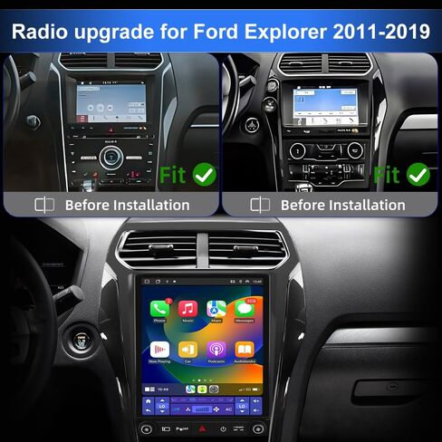 راديو سيارة Android 13 [4G+64G] لسيارة Ford Explorer 2011-2019، شاشة ستيريو تعمل باللمس 12.1 بوصة مع نظام تحديد المواقع واي فاي SWC اللاسلكي CarPlay Android Auto in Kuwait