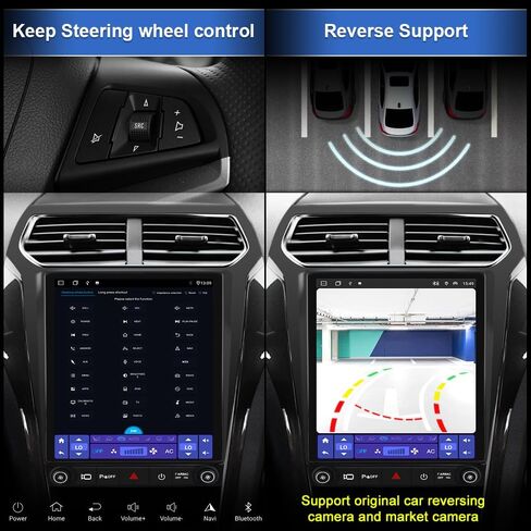 راديو سيارة Android 13 [4G+64G] لسيارة Ford Explorer 2011-2019، شاشة ستيريو تعمل باللمس 12.1 بوصة مع نظام تحديد المواقع واي فاي SWC اللاسلكي CarPlay Android Auto in Kuwait