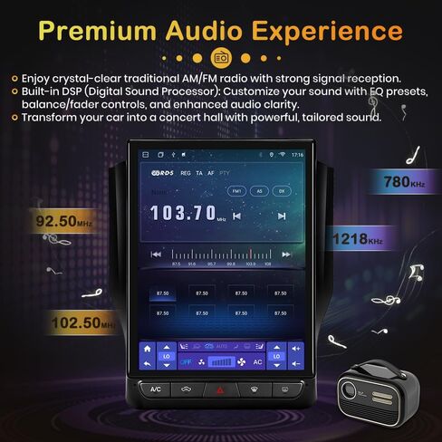 12.1" Touch Screen Car Stereo Upgrade for Dodge RAM 1500-5500 (2019-2024) Android 15 Navigation Radio with Backup Camera Wireless CarPlay & Android Auto 4GB RAM 64GB ROM in Kuwait