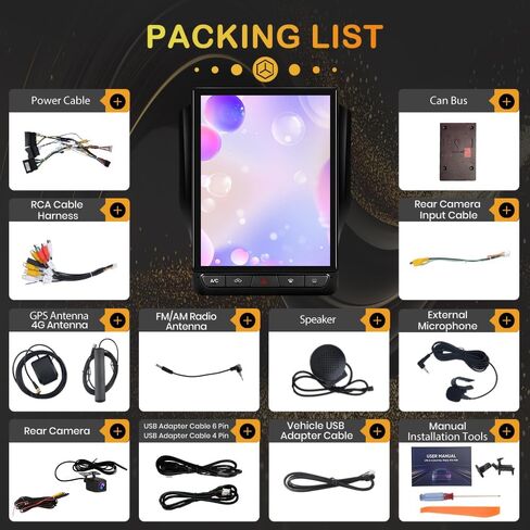 12.1" Touch Screen Car Stereo Upgrade for Dodge RAM 1500-5500 (2019-2024) Android 15 Navigation Radio with Backup Camera Wireless CarPlay & Android Auto 4GB RAM 64GB ROM in Kuwait