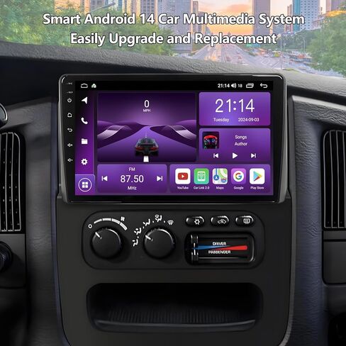 راديو ستيريو للسيارة لـ Dodge RAM 1500 2002-2005: ترقية وحدة رأس Android 14 4GB+32GB مع CarPlay اللاسلكي Android Auto - شاشة لمس IPS 9 بوصة مع بلوتوث WiFi GPS Navigation FM DSP in Kuwait