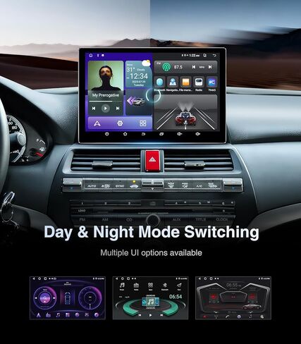 11.5 Inch Car Radio Stereo for Honda Accord 8th 2008-2013 Upgrade IPS HD Touch Screen 4+64G Car Radio Wireless CarPlay Android Auto, GPS FM/SWC Bluetooth 1280P Backup Camera in Kuwait