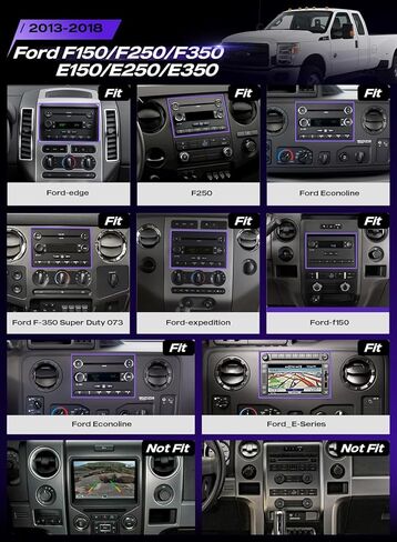 راديو سيارة Android 12 لسيارة Ford F150/F250/F350 2004-2016، Mustang/Escape/Fusion/Edge/Explorer، ستيريو بشاشة لمس QLED 1280×720P، 4+64 جيجا بايت 8 النواة، CarPlay اللاسلكي وAndroid Auto، 5G WiFi/4G LTE in Kuwait