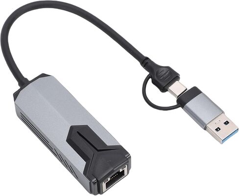 Sorandy 5Gbps USB C to Ethernet Adapter, USB Type C to RJ45 Network Converter, Adapter with Auto Calibration & Remote Wakeup, Ideal for Laptop Tablet in Kuwait