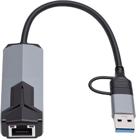 Sorandy 5Gbps USB C to Ethernet Adapter, USB Type C to RJ45 Network Converter, Adapter with Auto Calibration & Remote Wakeup, Ideal for Laptop Tablet in Kuwait