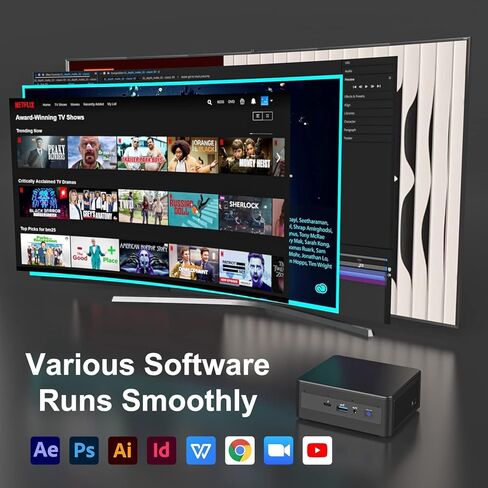 Intel 2023 الأحدث NUC11 Tiny Client Mini Desktop PC 4-Core i7-1165G7 8GB DDR4 512GB M.2 NVMe SSD Iris Xe Graphics WiFi AX RJ-45 HDMI Mini-DP Thunderbolt3 USB-C Windows 10 Pro w/RE USB in Kuwait