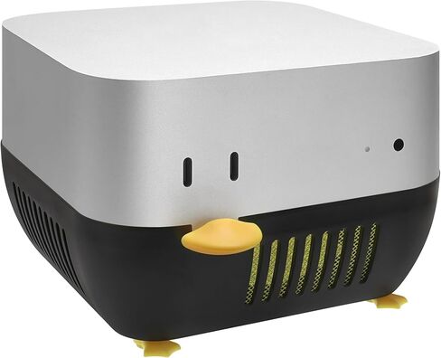 حامل قاعدة لجهاز Mac mini M4 وM4 Pro، وصول إلى زر الطاقة الأمامي، حامل تبريد ABS، تصميم مضاد للغبار والانزلاق لتدفق الهواء، تنظيم المكتب، ملحقات Mac mini M4 (أسود) in Kuwait