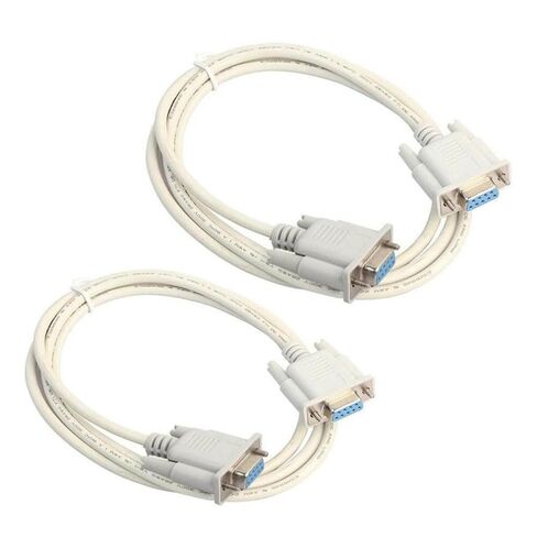 2 حزمة كابل تسلسلي DB9 أنثى إلى أنثى RS-232 محمي بطول 10 أقدام، عزل HDPE، متوافق مع UL للكمبيوتر والأجهزة التسلسلية in Kuwait