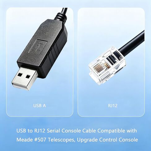 كابل وحدة تحكم تسلسلي USB إلى RJ12 متوافق مع كابل واجهة Meade #507 LX200، كابل وحدة تحكم مطور، 1.8 متر in Kuwait