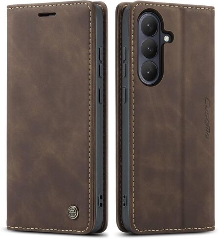 Compatible with Samsung Galaxy S26 5G Case with Card Holder, Kickstand Protective Flip Folio Leather Wallet Case for Galaxy S26 5G 6.3 inch (Coffee) in Kuwait