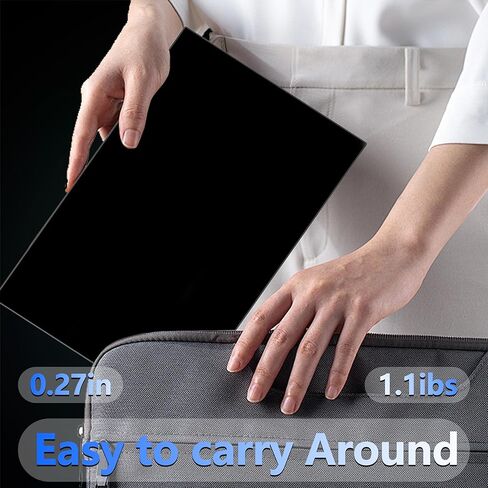 13.3" OLED Portable Touchscreen Monitor, 1080P HDR VESA 500 Nits, USB-C HDMI External Display with Stand (Vertical Monitor) & Speakers for Laptop PC Mac Android (No Touch for iPhone/iPad/Consoles) in Kuwait