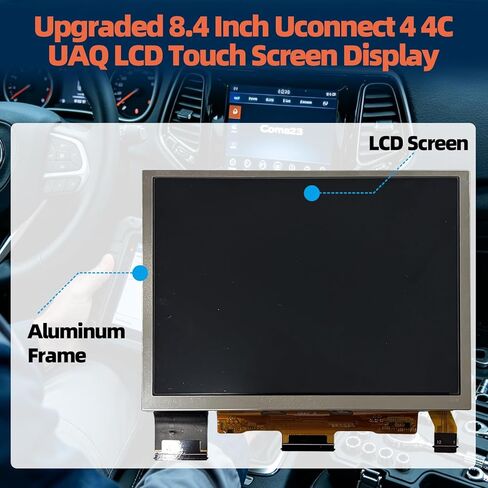 TDO-XGA084 8.4 بوصة تعمل باللمس شاشة LCD بديلة لـ 2018-2023 جيب جراند شيروكي رانجلر | مناسب XGA0840J00001-V5 V4 V3 V2 V1 | متوافق مع شاحن كرايسلر دودج رام تشالنجر دورانجو in Kuwait