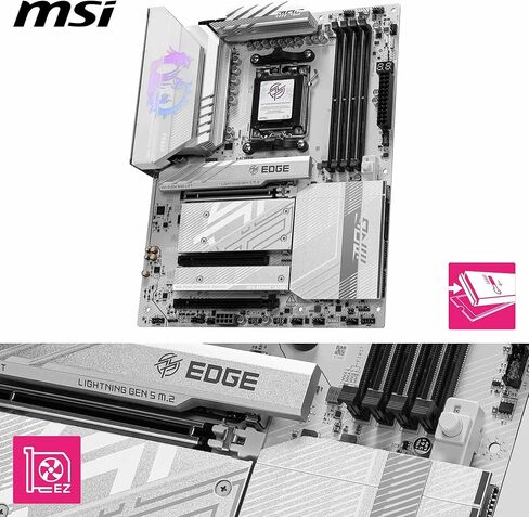 MSI MPG B850 Edge TI WiFi Motherboard, ATX - Supports AMD Ryzen 9000/8000 / 7000 Processors, AM5-80A SPS VRM, DDR5 Memory Boost (8400+MT/s OC), PCIe 5.0 x16, M.2 Gen5, Wi-Fi 7, 5G LAN (Renewed) in Kuwait