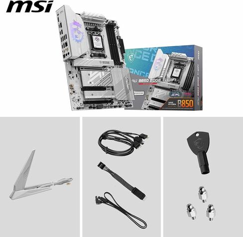 MSI MPG B850 Edge TI WiFi Motherboard, ATX - Supports AMD Ryzen 9000/8000 / 7000 Processors, AM5-80A SPS VRM, DDR5 Memory Boost (8400+MT/s OC), PCIe 5.0 x16, M.2 Gen5, Wi-Fi 7, 5G LAN (Renewed) in Kuwait