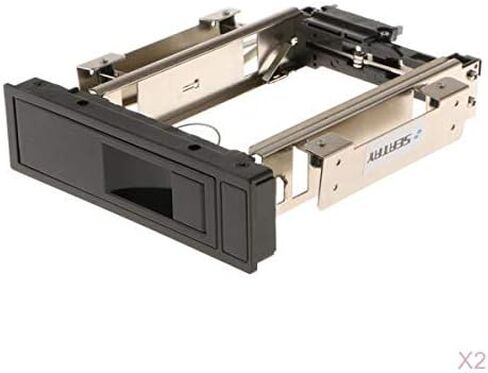 2X 5.25 حاوية حامل متنقلة داخلية بسرعة 300 ميجا بايت/ثانية لمنصة تبديل سريعة SSD/HDD مقاس 3.5 بوصة in Kuwait