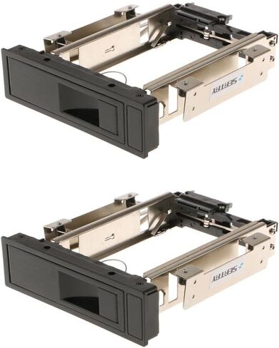 2X 5.25 حاوية حامل متنقلة داخلية بسرعة 300 ميجا بايت/ثانية لمنصة تبديل سريعة SSD/HDD مقاس 3.5 بوصة in Kuwait