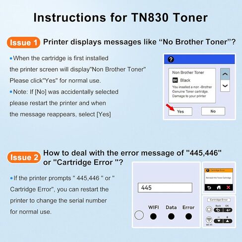 Compatible TN830XL Toner Cartridge Replacement for Brother TN830XL TN830 830XL Toner Work with Brother DCP-L2640DW HL-L2460DW HL-L2480DW HL-L2400D HL-L2405W MFC-L2820DW Printer 4 Pack TN830 High Yield in Kuwait