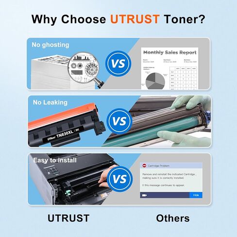 Compatible TN830XL Toner Cartridge Replacement for Brother TN830XL TN830 830XL Toner Work with Brother DCP-L2640DW HL-L2460DW HL-L2480DW HL-L2400D HL-L2405W MFC-L2820DW Printer 4 Pack TN830 High Yield in Kuwait