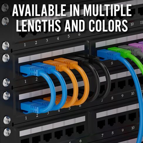| كابل إيثرنت CAT6 | نحاس نقي 100% | عبوة من 5 قطع | الجلسة المكتملة | يو تي بي، 23AWG، 550 ميجا هرتز | معتمد من DSX-8000 | الكابل الأكثر اعتماداً في السوق بأكمله (أزرق، 3 أقدام) in Kuwait