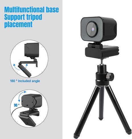 Yunseity 4K Webcam Computer Camera USB Camera with 70 Wide Angle Lens Noise Canceling Microphone Autofocus Auto Light Adjustment for Video Conference Live Streaming in Kuwait