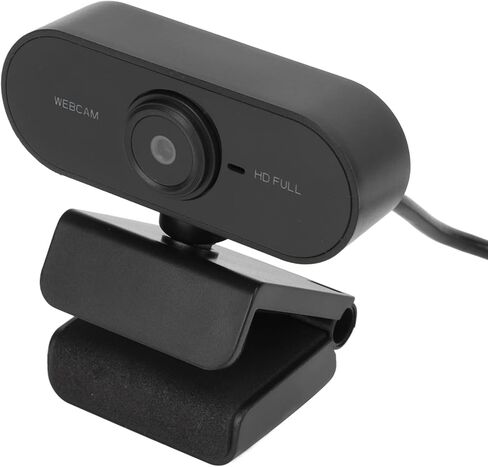 1080P HD Webcam with Built in Microphone, USB2.0 Plug and Play Web Camera, 360° Adjustable Clip for Desktop Laptop PC, Online Class Live Streaming Video Conferencing in Kuwait