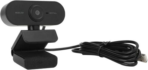 1080P HD Webcam with Built in Microphone, USB2.0 Plug and Play Web Camera, 360° Adjustable Clip for Desktop Laptop PC, Online Class Live Streaming Video Conferencing in Kuwait