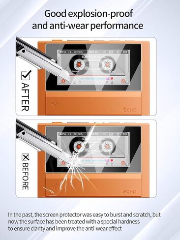 Screen Protector for FiiO ECHO, High-definition Scratch Resistant Nanofilm,HD Clear, Bubble Free with Easy Installation Kit,1 Pack Front Screen Protector + 1 Pack Rear Screen Protector. in Kuwait