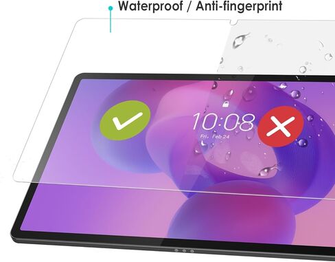 واقي شاشة WD&CD مكون من قطعتين متوافق مع Lenovo Idea Tab Plus 12.1 بوصة، جراب زجاجي مقوى صديق للبيئة لجهاز Lenovo Idea Tab Plus 12.1 بوصة 【مضاد للخدش 】【مضاد للفقاعات】عالية الوضوح】 in Kuwait