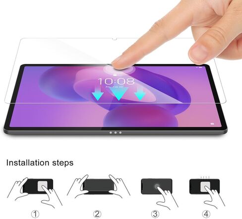 واقي شاشة WD&CD مكون من قطعتين متوافق مع Lenovo Idea Tab Plus 12.1 بوصة، جراب زجاجي مقوى صديق للبيئة لجهاز Lenovo Idea Tab Plus 12.1 بوصة 【مضاد للخدش 】【مضاد للفقاعات】عالية الوضوح】 in Kuwait