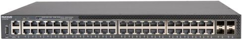 Ruckus ICX8200-48P 48-Port Gigabit PoE+ Managed Switch, 370W, 5x25G SFP Uplinks, Layer 2/3, 1U Rackmount, 32K MAC, TAA, USB-C Console, Cloud Care Pre-Configured Bundle Eligible in Kuwait