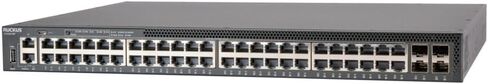 Ruckus ICX8200-48P 48-Port Gigabit PoE+ Managed Switch, 370W, 5x25G SFP Uplinks, Layer 2/3, 1U Rackmount, 32K MAC, TAA, USB-C Console, Cloud Care Pre-Configured Bundle Eligible in Kuwait
