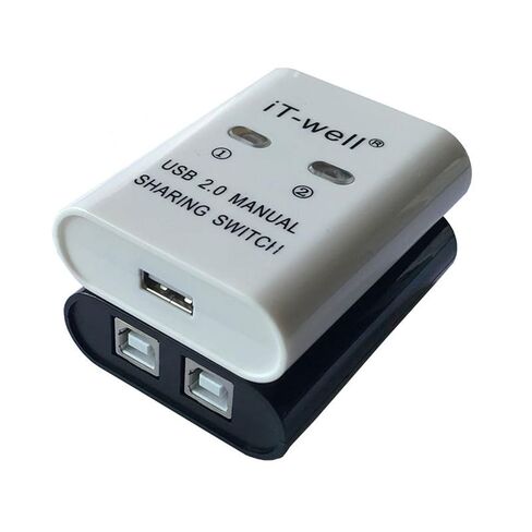 جهاز مشاركة طابعة USB محمول خارج محول ثابت KVM محول فاصل محول أبيض 60 × 70 × 20 مم - 60 × 70 × 20 مم أبيض in Kuwait