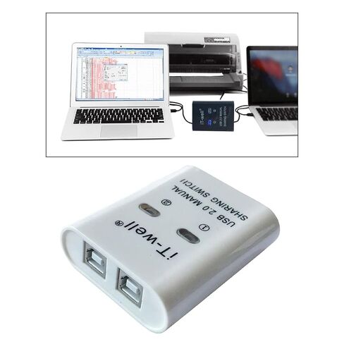 جهاز مشاركة طابعة USB محمول خارج محول ثابت KVM محول فاصل محول أبيض 60 × 70 × 20 مم - 60 × 70 × 20 مم أبيض in Kuwait