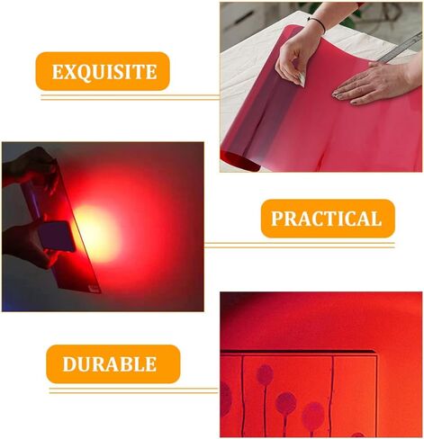 Homoyoyo Red Gel Light Diffuser Sheet 30cm X 200cm Photography Lighting Filter Film for Studio Video Softening and Color Correction in Kuwait