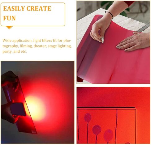 Homoyoyo Red Gel Light Diffuser Sheet 30cm X 200cm Photography Lighting Filter Film for Studio Video Softening and Color Correction in Kuwait