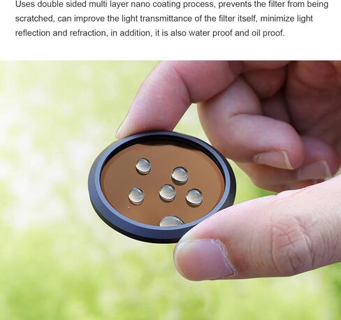 Black Diffusion 1/8 Filter, Mist Cinematic Effect Filter with Multi Layer Coatings, for GR4 GR3 GR2 LX10 G7X3 G7X2 ZV1 Cameras in Kuwait