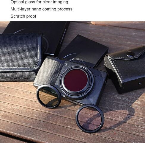 Black Diffusion 1/8 Filter, Mist Cinematic Effect Filter with Multi Layer Coatings, for GR4 GR3 GR2 LX10 G7X3 G7X2 ZV1 Cameras in Kuwait