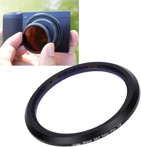 Black Diffusion 1/8 Filter, Mist Cinematic Effect Filter with Multi Layer Coatings, for GR4 GR3 GR2 LX10 G7X3 G7X2 ZV1 Cameras in Kuwait