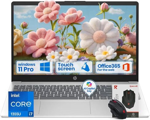 كمبيوتر محمول HP 2026 Touchscreen Business، Intel i7-1355U (حتى 5.0 جيجاهرتز)، شاشة لمس FHD 15.6 بوصة، ذاكرة وصول عشوائي 16 جيجابايت، 512 جيجابايت SSD، مدى الحياة Win 11 Pro، Wi-Fi 6، Copilot AI، شحن سريع، لوحة مفاتيح رقمية، ملحقات in Kuwait